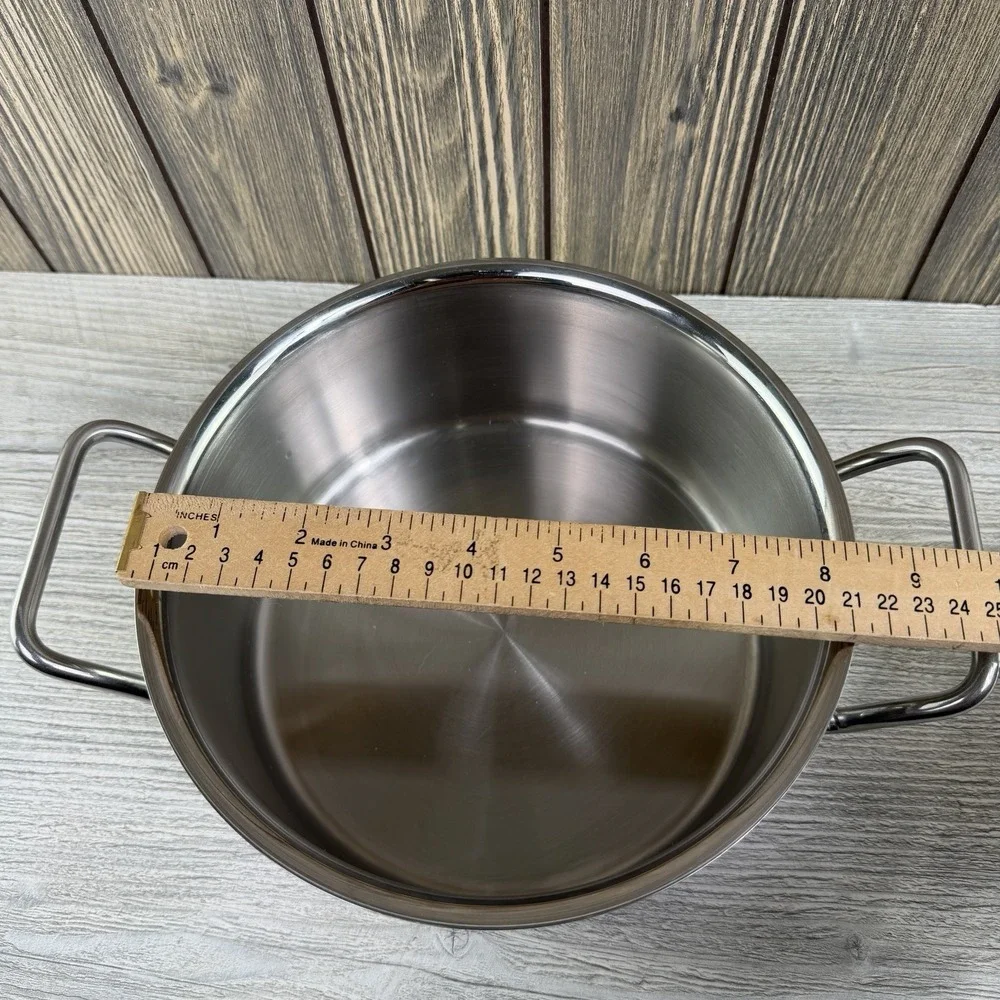 Silga Teknika 3 Qt 24cm Stainless Steel Stock Pot Lid 18/10 Made Italy
